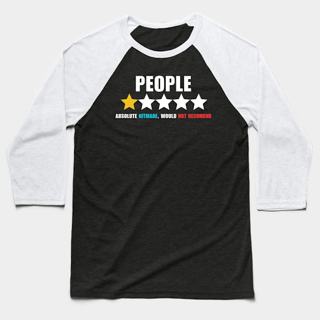 People One Star Baseball T-Shirt by Inktopolis